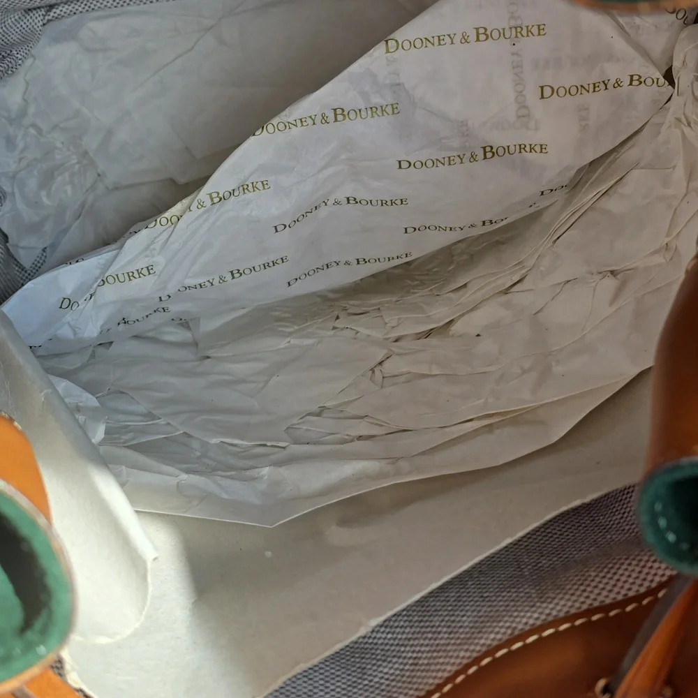 Dooney & Bourke Green Suede Bucket Bag - Picture 11 of 16